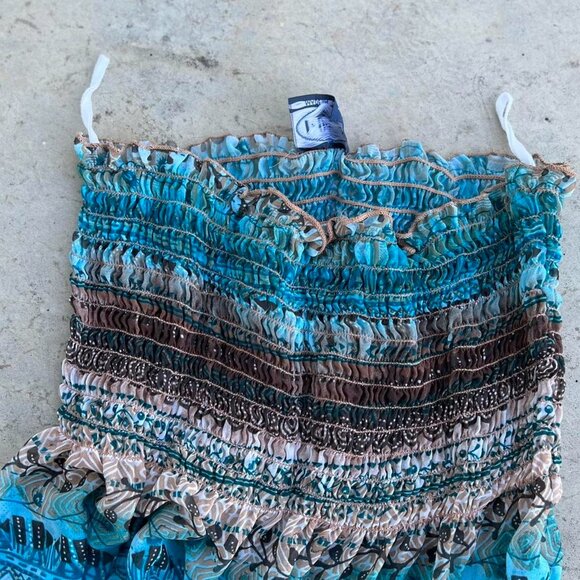 Vintage 90s Y2K Sheer Tube Top Shirt Made in USA - Picture 5 of 6